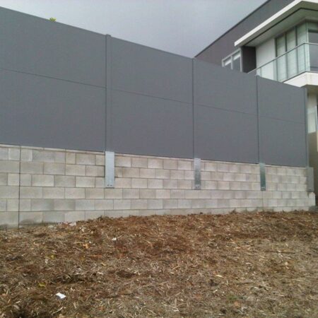 DuneWall with AcoustX Panel by Wallmark Australia 3.2m high at Aldi Varsity Lakes QLD