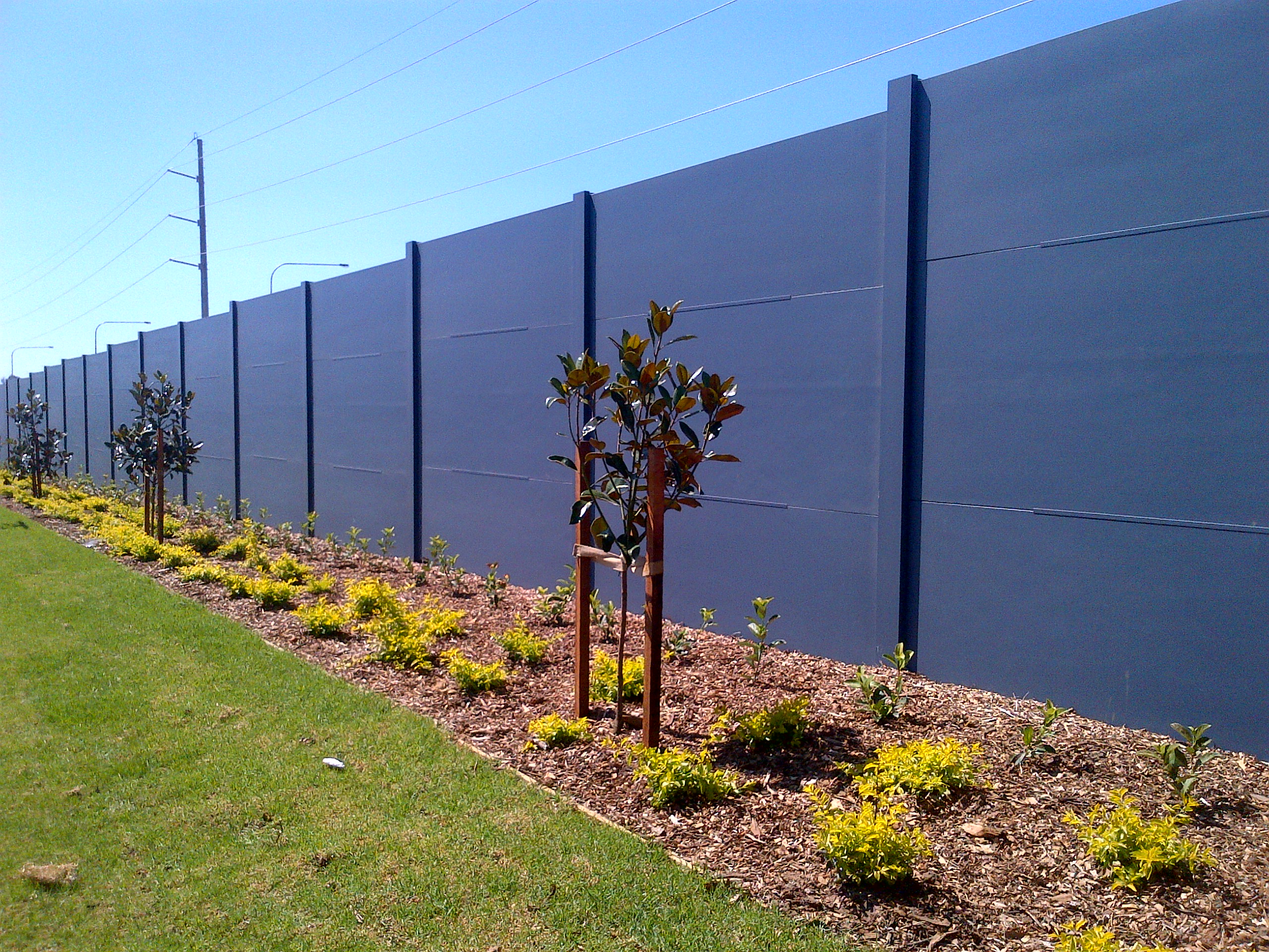 DuneWall with AcoustX Panel by Wallmark Australia 3.6m high at Camden NSW