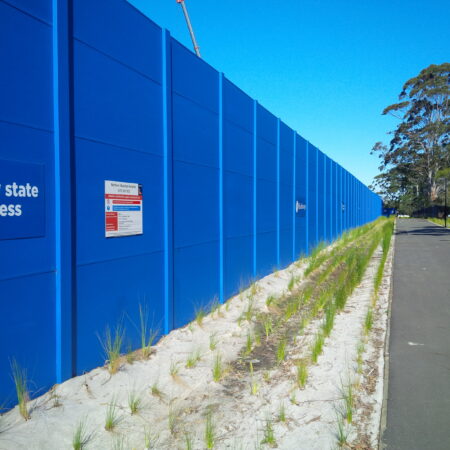 DuneWall with AcoustX Panel by Wallmark Australia 4m high at Frenches Forest NSW