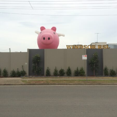 DuneWall with AcoustX Panel by Wallmark Australia 6.5m high at Windsor RSL NSW