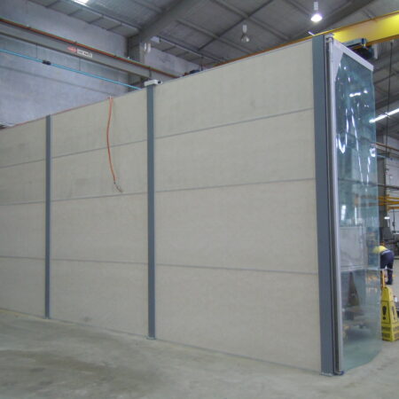 DuneWall with AcoustX Panel by Wallmark Australia interior dividing wall 4.2m high at Brisbane QLD