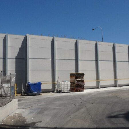 DuneWall with AcoustX Panel by Wallmark Australia 8.5m high at Perth WA