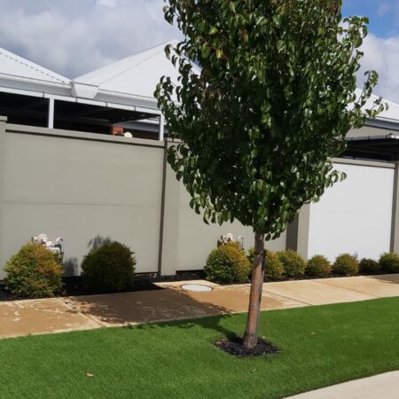 UrbanWall with AcoustX panel by Wallmark 1.8m high at Wodonga, VIC