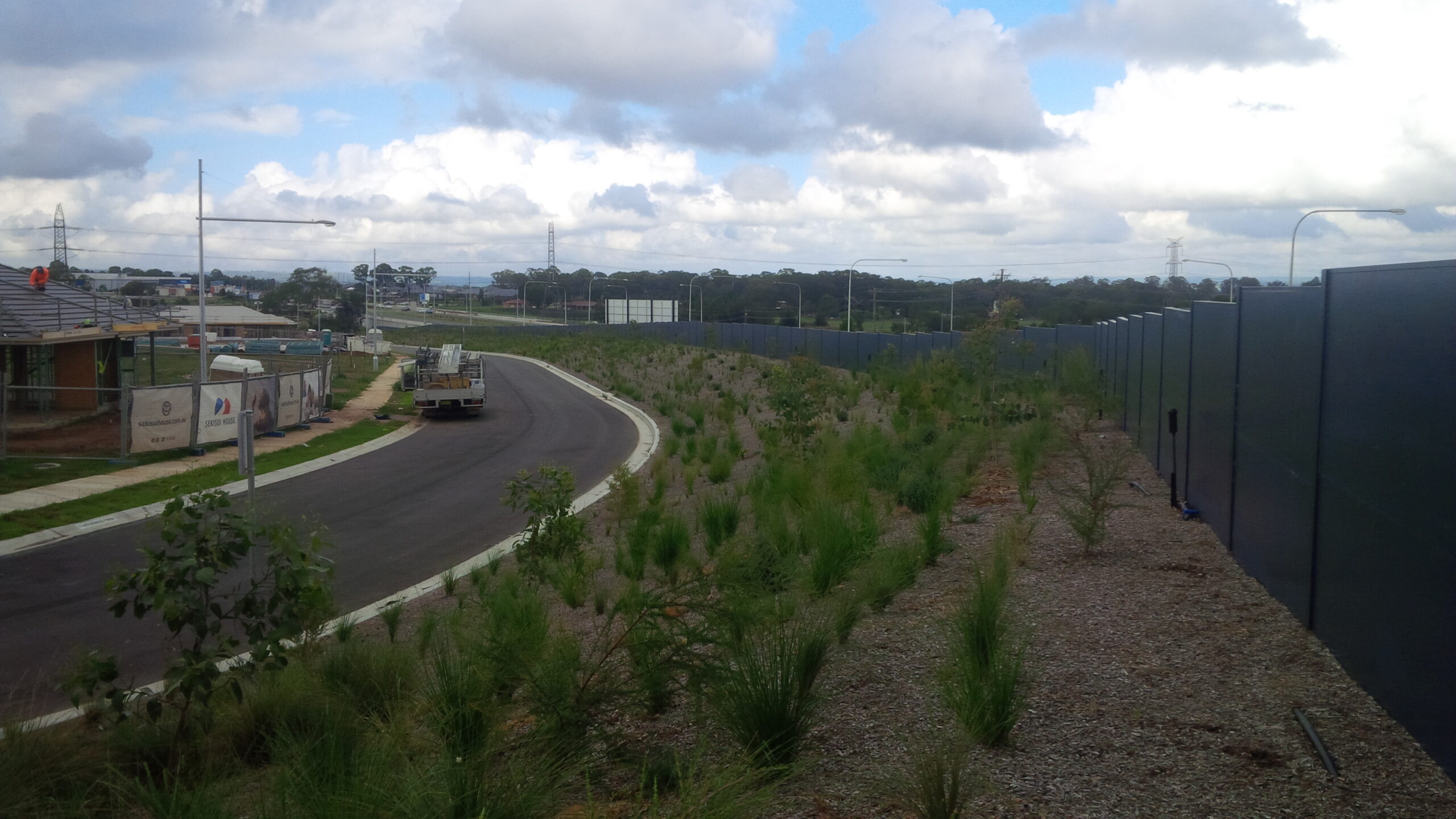 Evowall with Acoustx Panel by Wallmark Australia 2.1m high at Cobbitty NSW