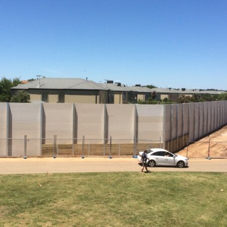 DuneWall with AcoustX Panel by Wallmark Australia 5m high at Narre Warren VIC