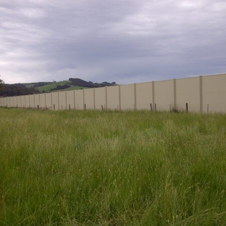 DuneWall 3300mm high x 800m long with AcoustX panel by Wallmark at VIC