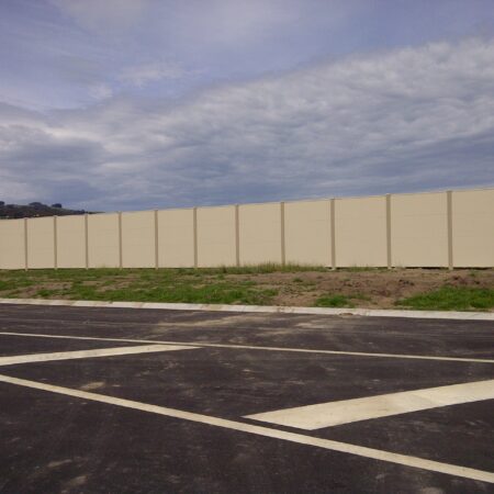 DuneWall 3300mm high x 800m long with AcoustX panel by Wallmark at VIC