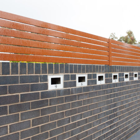 UrbanWall with Acoustx Panel by Wallmark Australia 2400mm high at Yarrawonga VIC