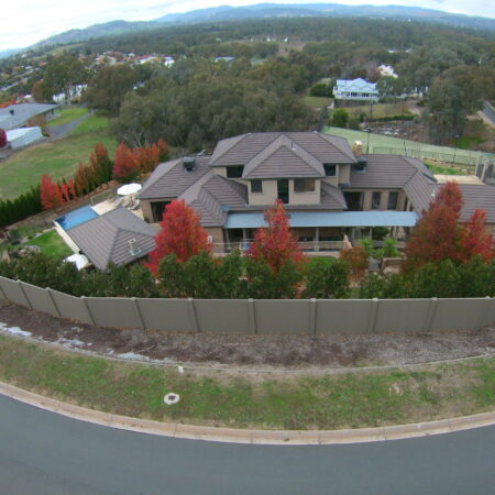 UrbanWall with AcoustX panel by Wallmark Australia. 2.4m high at Albury, NSW