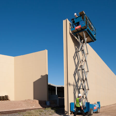 DuneWall with AcoustX Double Panel System by Wallmark Australia 12m high at Iluka Mines VIC