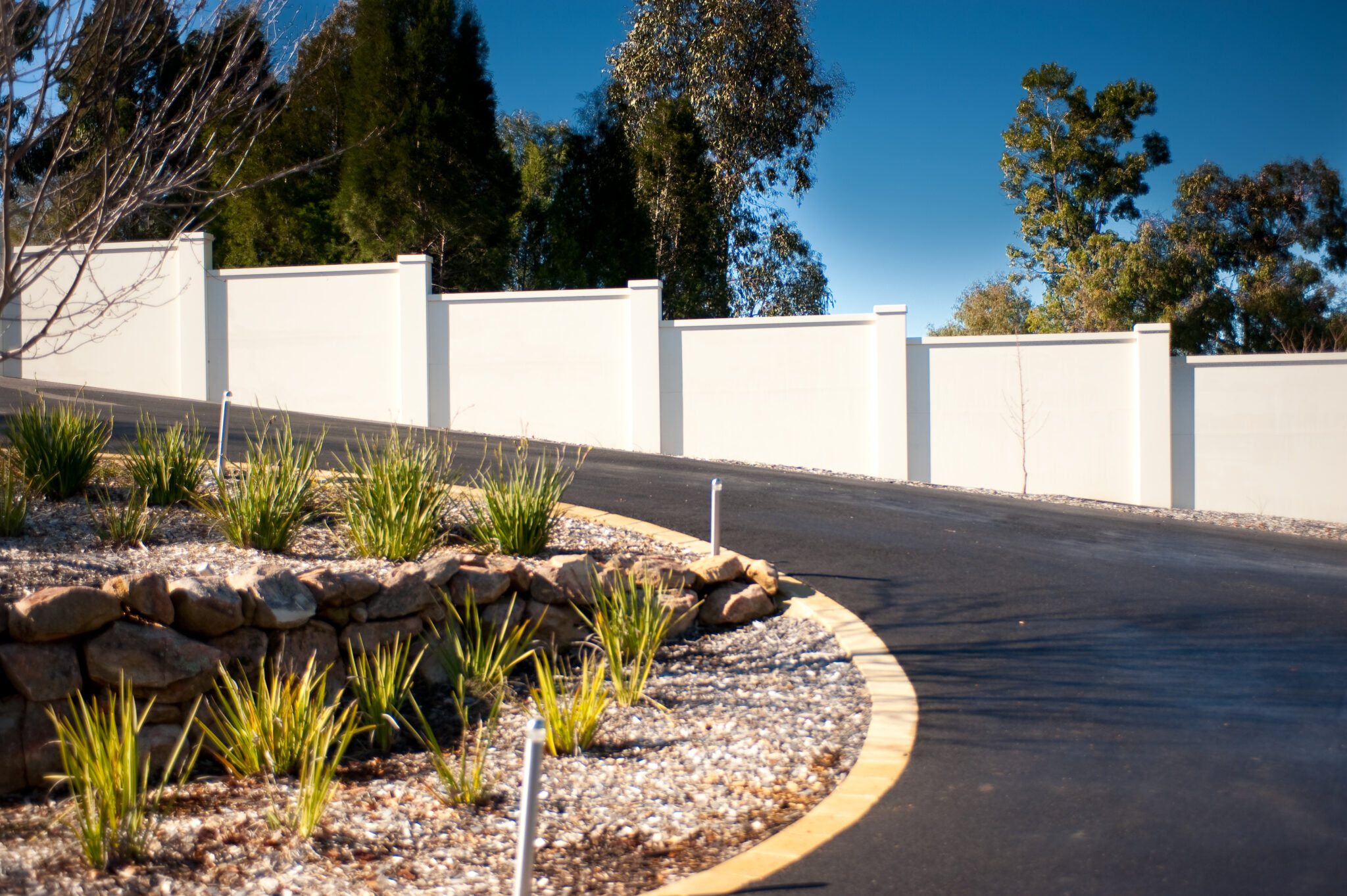 UrbanWall with AcoustX Panel by Wallmark. 2.1m high at Albury, NSW