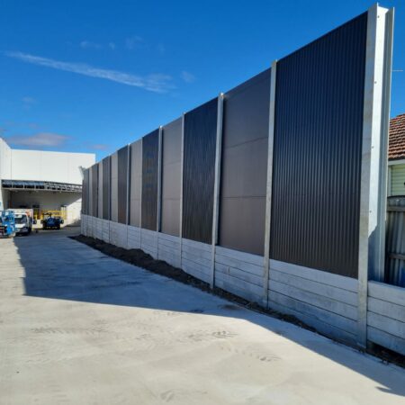 Wallmark's ZorbX system incorporating concrete retaining ranging from 3m to 4.2m high and 250m in length in Sebastopol Victoria.