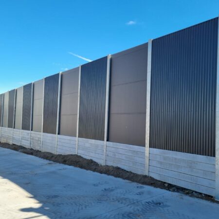 Wallmark's ZorbX system incorporating concrete retaining ranging from 3m to 4.2m high and 250m in length in Sebastopol Victoria.