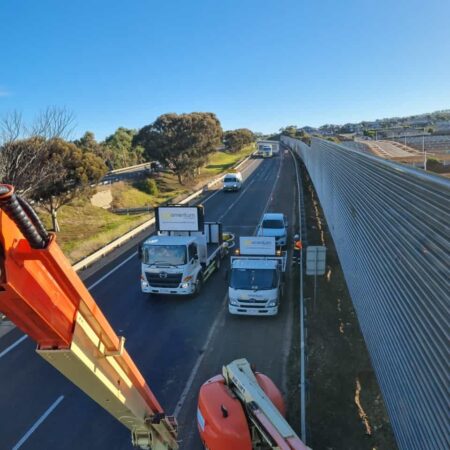 Wallmarks DuneWall supplied and installed at 7m high and 550m in length in Darley VIC