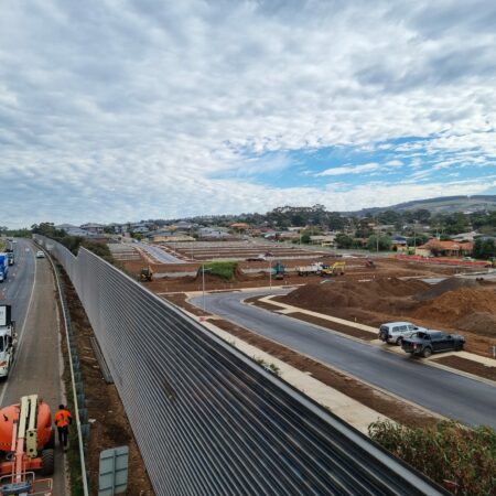 Wallmarks DuneWall supplied and installed at 7m high and 550m in length in Darley VIC