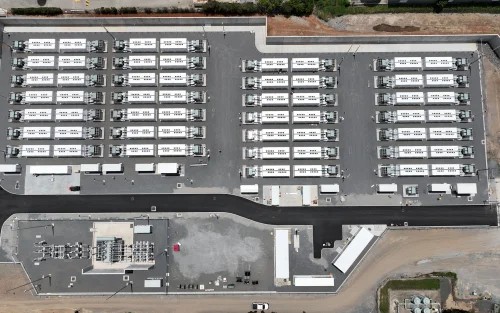 Overhead view of the Brendale Battery Energy Storage System in Queensland.
